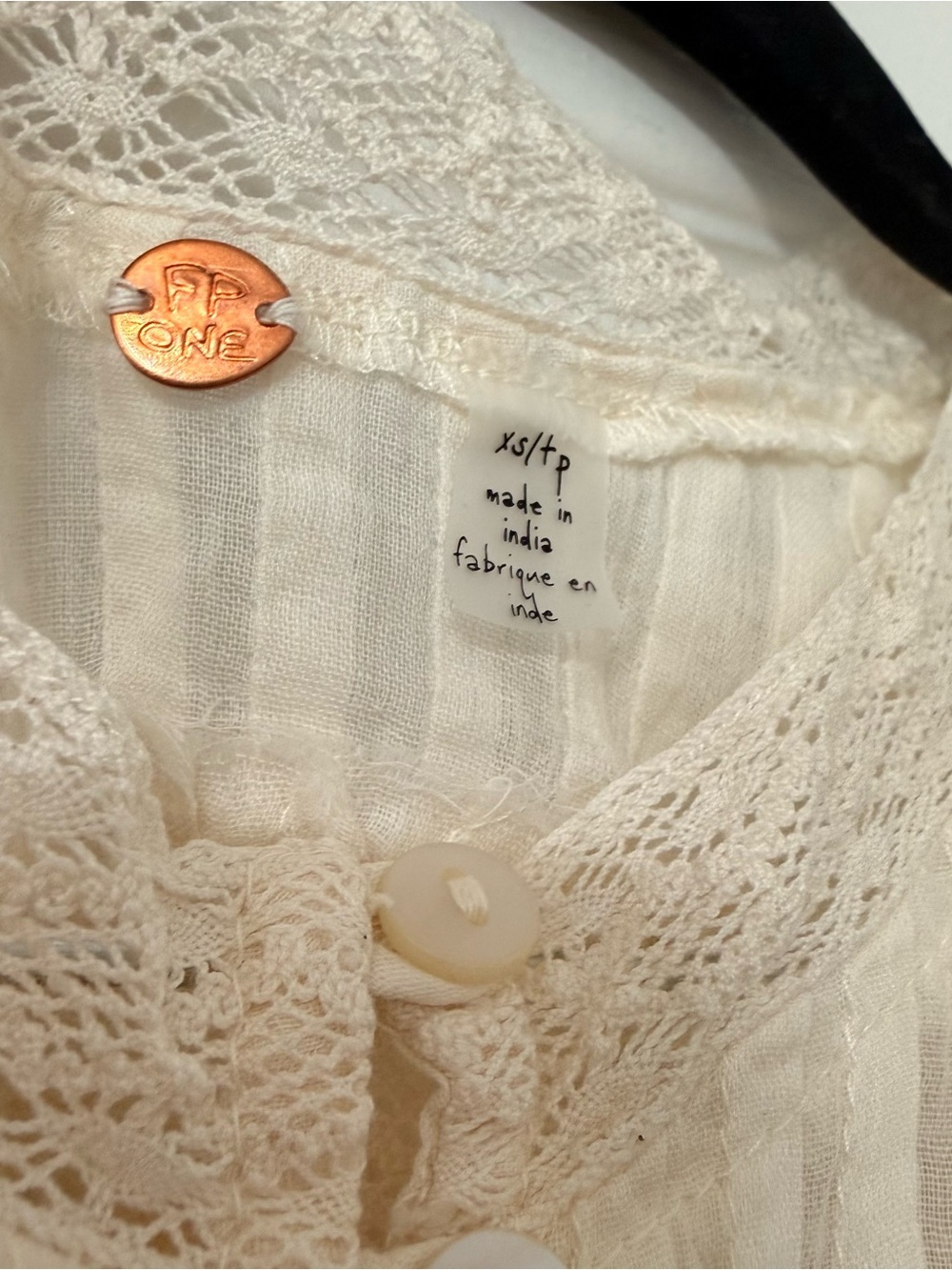 NWT Free People Set Cream Bohemian Tiered Maxi Skirt and top 100% cotton - Picture 3 of 7